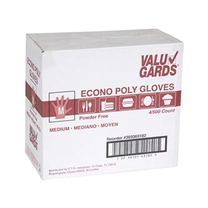 Valugards Poly Medium Glove-500 Each-500/Box-4/Case