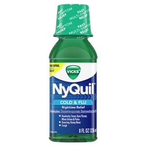 Vicks Original Liquid Nyquil-8 fl oz.s-12/Case