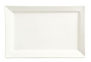 World Tableware Slate Collection Ultra Bright White Rectangular Plate 12" X 8"-12 Each-1/Case