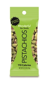 Wonderful Pistachios Roasted & Salted Without Shell Pistachios-0.75 oz.-96/Case