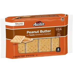 Austin Toasty Cracker With Peanut Butter-1.38 oz.-8/Box-12/Case
