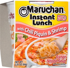 Maruchan Instant Hot & Spicy With Chili Piquin & Shrimp Flavored Ramen Noodle Soup-2.25 oz.-12/Case