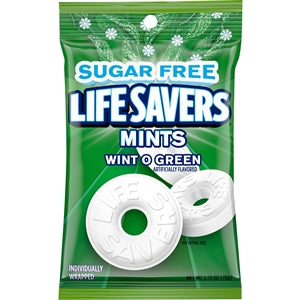 Lifesavers Candy Lifesaver Sugar Free Wint-O-Green Peg Bag-2.75 oz.-12/Case