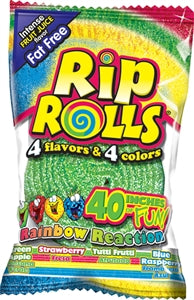 Rip Rolls Rainbow Reaction Display Carton-1.4 oz.-24/Box-12/Case