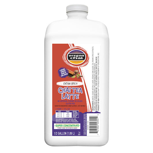 Oregon Chai Extra Spicy Super Concentrate-0.5 Gallon-4/Case