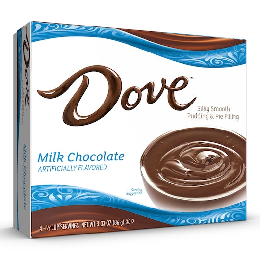 Dove Milk Chocolate Flavored Instant Pudding Mix-3.03 oz.-12/Case