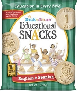 Educational Snacks English & Spanish Educational Snack Crackers-1 oz.-120/Case