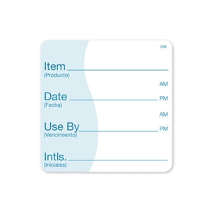 Daymark Dissolvemark-Dissolvable Adhesive 2 Inch X 2 Inch Square Item Date Use By Label-250 Count-12/Case