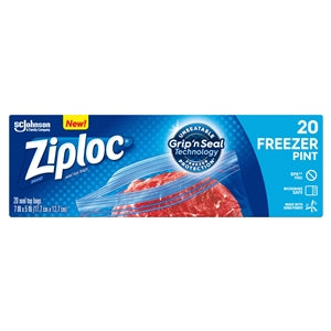 Ziploc Pint Freezer Bag-20 Count-12/Case