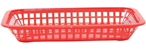 Tablecraft 10.75 Inch X 7.75 Inch X 1.5 Inch Grande Rectangular Red Plastic Basket-36 Each-1/Case