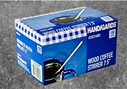 Handgards 7.5 Inch Wood Coffee Stirrer-1000 Each-1000/Box-5/Case