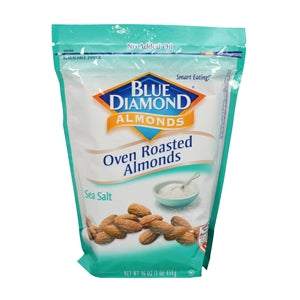 Blue Diamond Almonds Oven Roasted Sea Salt 16Oz 6/16 Oz.