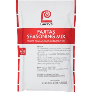 Lawry's Fajitas Seasoning Mix-8.9 oz.-6/Case