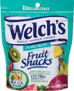 Welch's Island Fruit Resealable Fruit Snack-8 oz.-9/Case