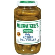 Milwaukee Kosher Baby Dill Pickle Whole Jar-32 fl oz.-12/Case