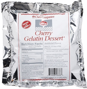 Chefs Companion Cherry Flavored Gelatin Mix-24 oz.-12/Case