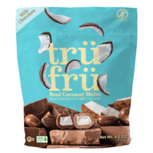 Tru Fru Hyper-Dried Grab & Share Coconut Melts In Milk Chocolate-4.2 oz.-6/Case