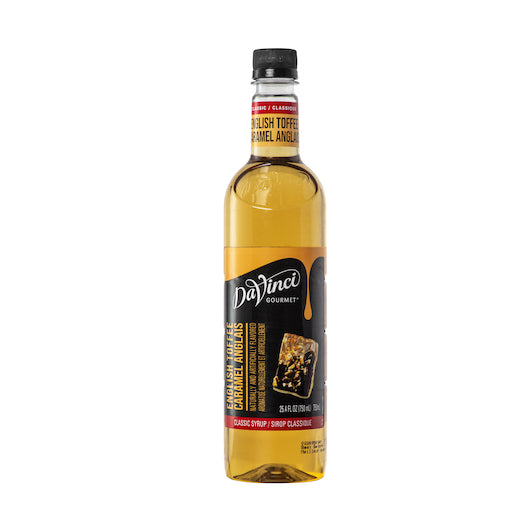 Davinci Gourmet Syrup English Toffee Flavored-750 Milliliter-4/Case