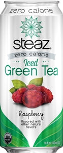 Steaz Iced Tea Raspberry Zero-16 fl oz.s-12/Case