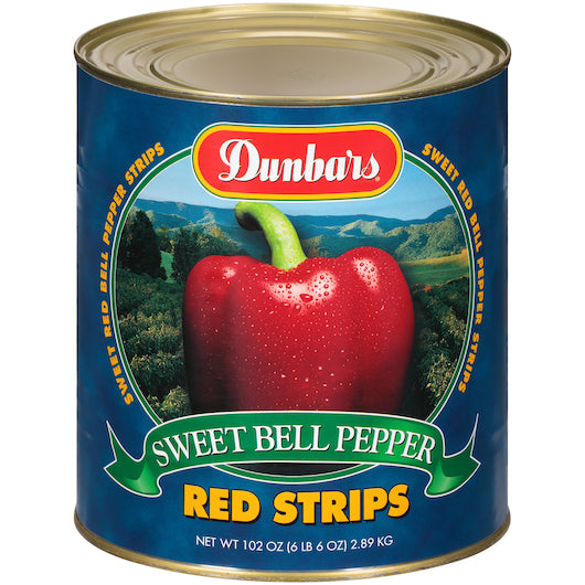 Dunbar Peppers Red Strip-102 oz.-6/Case
