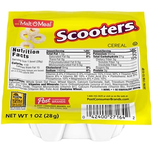 Malt O Meal Scooters Cereal-1 oz.-96/Case