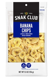 Snak Club Century Snacks Banana Chips-5.5 oz.-6/Case