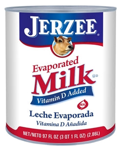 Jerzee Evaporated Milk Milk-97 fl oz.-6/Case