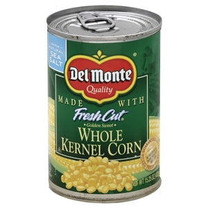 Del Monte Golden Sweet Pull Top Can Whole Kernel Corn-15.25 oz.-24/Case