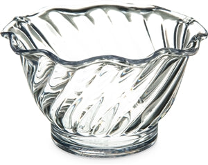 Carlisle Foodservice 5 oz. Tulip Plastic Clear Dessert Dish-24 Each-1/Case