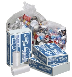 Pitt Plastics Vuthru 36 Inch X 58 Inch .7 Mil 55 Gallons Heavy Clear Star Perforated Roll Can Liner-10 Count-10/Case
