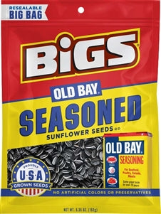 Bigs Old Bay Seasoned Shelled Sunflower Seeds-5.35 oz.-12/Case
