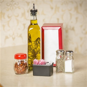 Tablecraft 2 oz. Square Glass Salt And Pepper Shaker-12 Count-4/Case