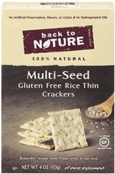 Back To Nature Gluten Free Multiseed Thin Rice Cracker-4 oz.-12/Case