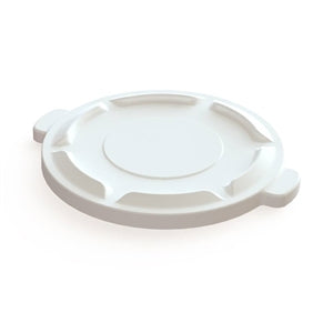 Value Plus 20 Gallon White Waste Receptacle Lid-1 Count-6/Box-1/Case