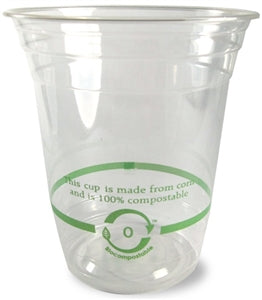 World Centric 14 oz. Ingeo Compostable Clear Cup-50 Each-20/Case