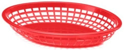 Tablecraft 11.7 Inch Red Oval Jumbo Basket-36 Each-1/Case