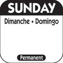 National Checking 1 Inch X 1 Inch Trilingual Black Sunday Permanent Label-1000 Each