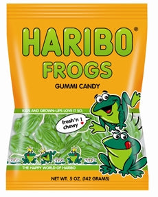 Haribo Frogs Gummi Candy-5 oz.-12/Case