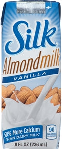 Silk Aseptic Vanilla Almond Milk-8 fl oz.s-18/Case