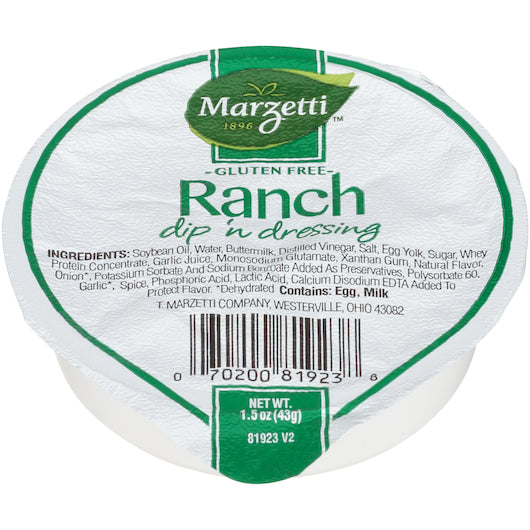 Marzetti Ranch Dipping Dressing Single Serve-1.5 oz.-96/Case