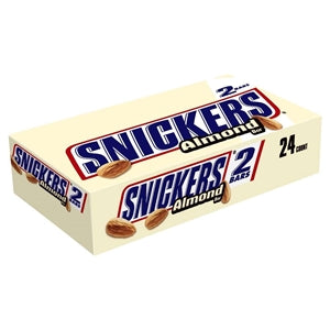 Snickers King Size Almond Chocolate Candy Bar-3.23 oz.-24/Box-6/Case