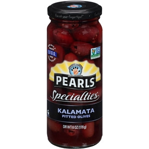 Pearls Pitted Kalamata Olives Jar-6 oz.-6/Case