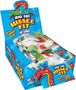 Big Fat Hisse Fit Snake Gummy Candy Display Carton-7 oz.-12/Box-6/Case