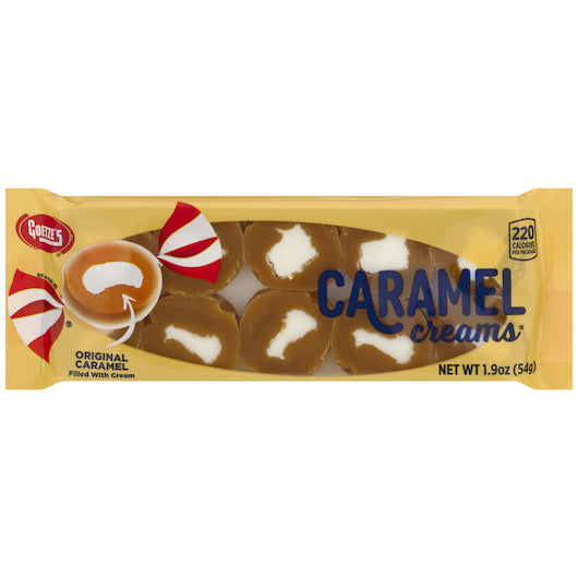 Goetze Candy Caramel Creams Tray Pack-1.9 oz.-20/Box-10/Case