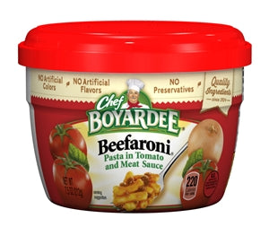 Chef Boyardee Beefaroni Microwave Meals-7.5 oz.-12/Case