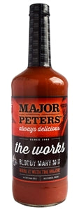 Major Peters The Works Bloody Mary Cocktail Mixer-32 fl oz.-12/Case
