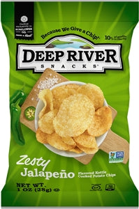 Deep River Snacks Zesty Jalapeno Kettle Potato Chips-1 oz.-80/Case