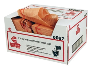 Chicopee 13" X 21" Chix Pro-Quat Foodservice-Red With Red Print-Medium Duty Towel With Microban-1 Piece-150/Box-1/Case