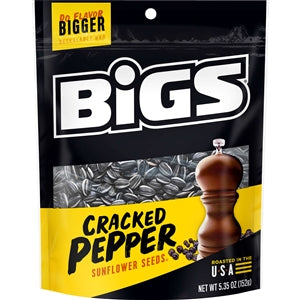 Bigs Sunflower Seeds Sea Salt & Pepper Clip Strip-5.35 oz.-12/Box-4/Case