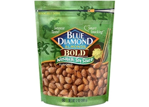 Blue Diamond Almonds Wasabi & Soy Sauce-12 oz.-6/Case